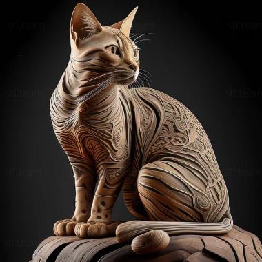 3D model Egyptian Mau cat (STL)